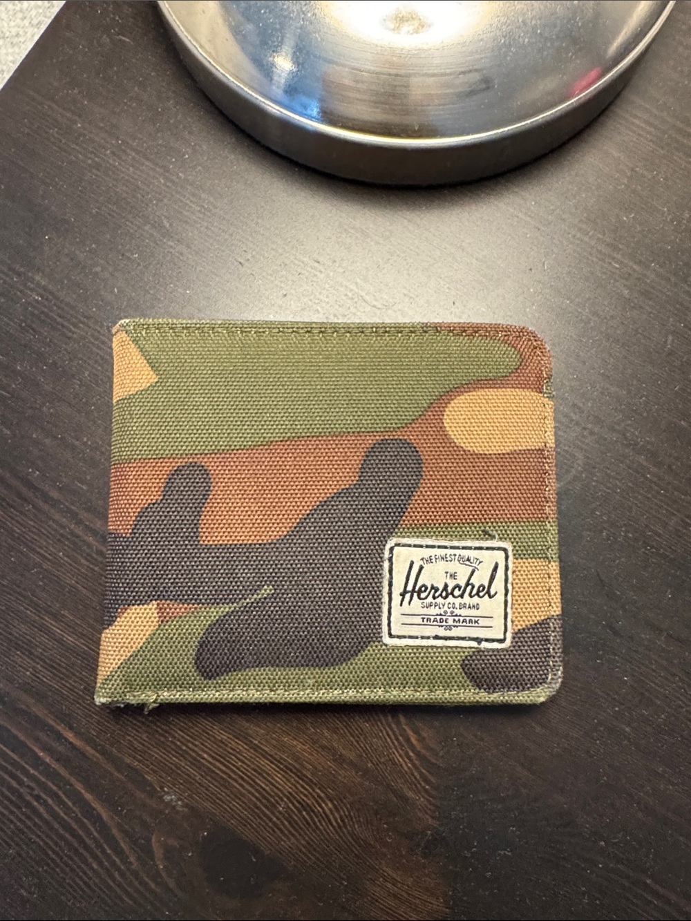 Herschel Supply Company Camo Canvas Bifold Wallet - Green/Brown/Black